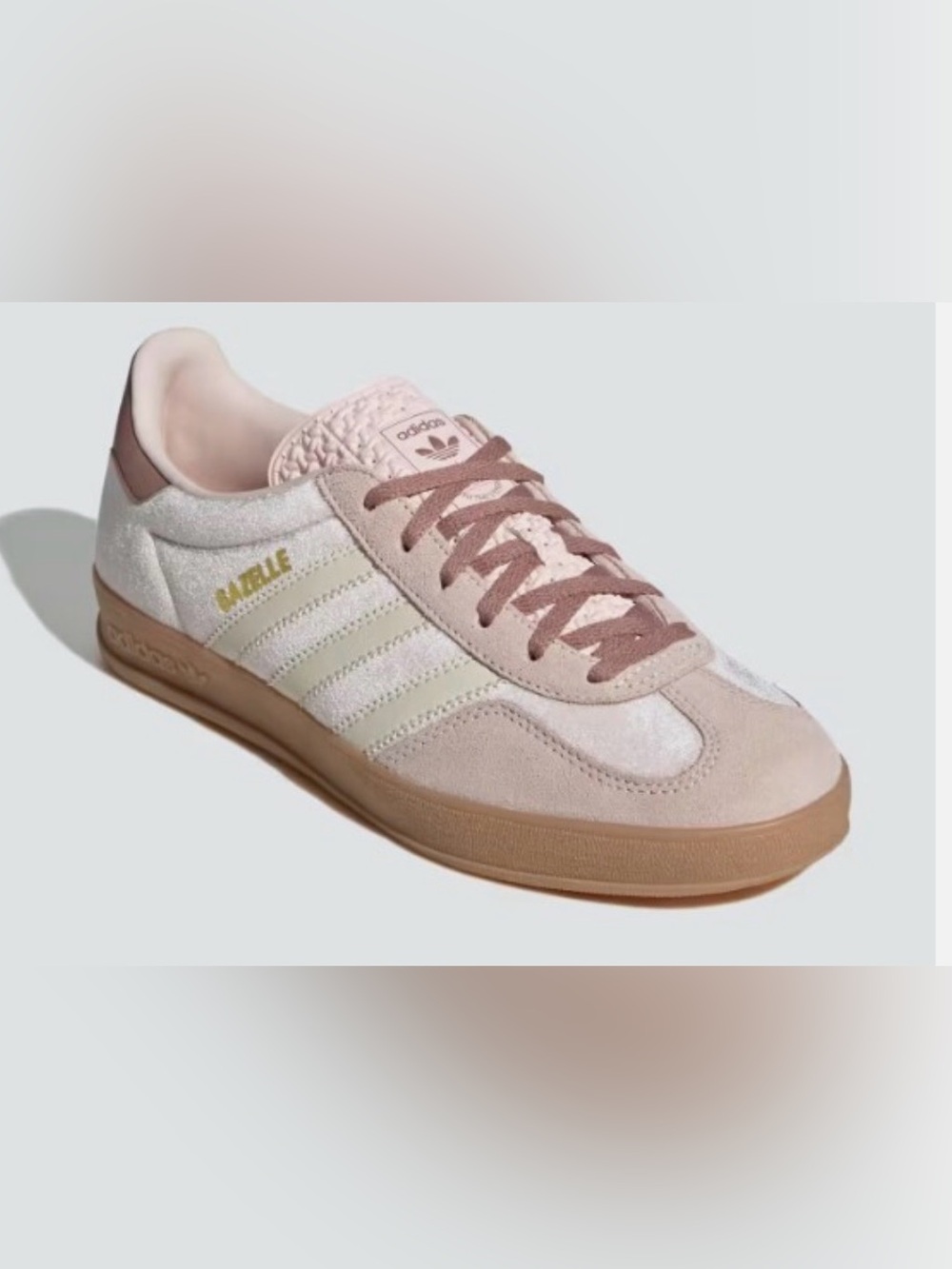 adidas Light Pink Suede Low-Top Sneakers